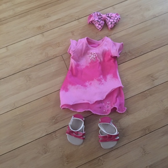 american girl pink dress